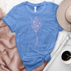 Mama Flowers Heathered Tee