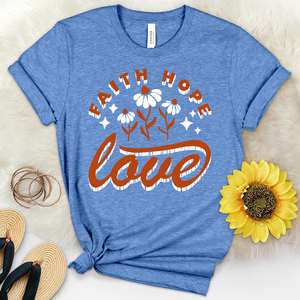 Faith Hope Love Groovy Heathered Tee