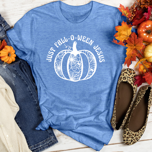 Fall-o-ween Jesus Halloween Heathered Tee