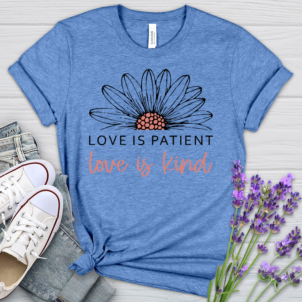 Love Is Patient Blossom Heathered Tee