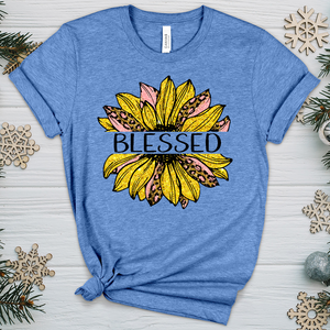 Blessed Sunflower V1 Heathered Tee