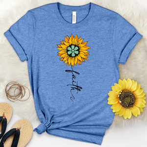 Faith Star Sunflower Heathered Tee