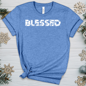 Blessed Winter Font Heathered Tee