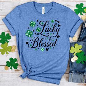 Lucky & Blessed Heathered Tee