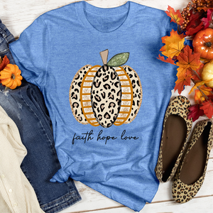 FHL Leopard Gold Pumpkin Heathered Tee