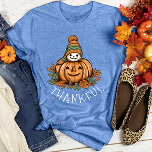 Thankful Happy Pumpkins Heathered Tee