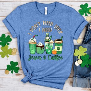 I Don't Need Luck Heathered Tee