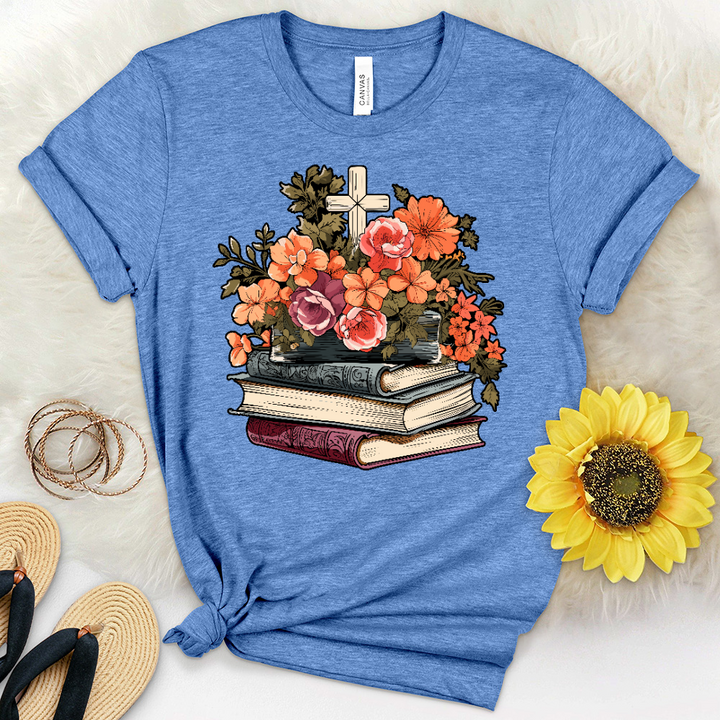 Books & Faith Heathered Tee