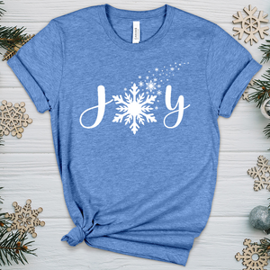 Joy Snowflake Heathered Tee