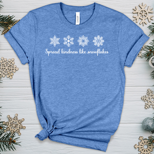 Spread Kindness Like Snowflakes Heathered Tee