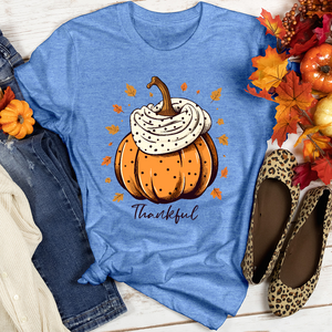 Vintage Pumpkin Coziness Heathered Tee