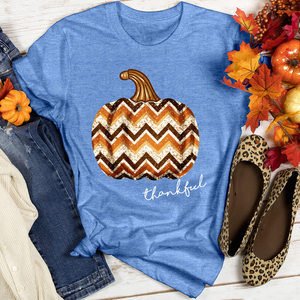 Thankful Sparkling Festive Pumpkin Heathered Tee