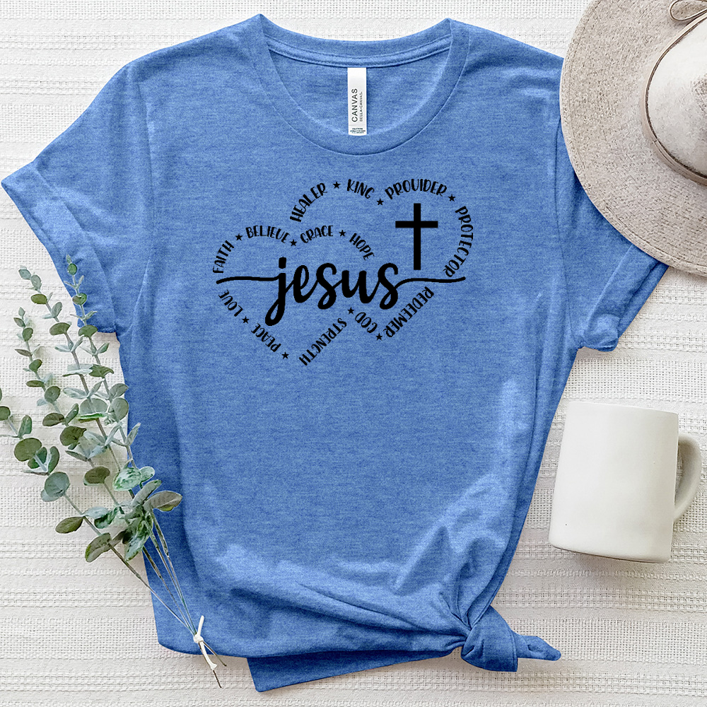 Jesus Cross Heathered Tee