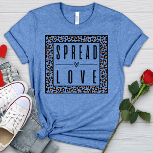 Spread Love Leopard Outline Heathered Tee