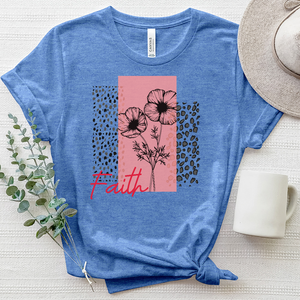 Faith Wild Flower Pink Heathered Tee