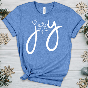 Joy Snowflake 01 Heathered Tee