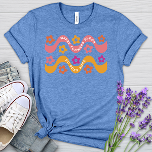 Where Flowers Bloom Daisy Pattern Heathered Tee