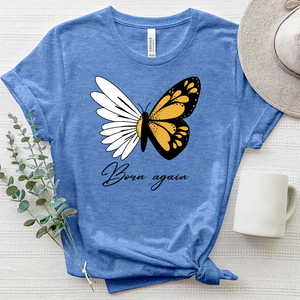 Butterflies and Daisy positive Heathered Tee