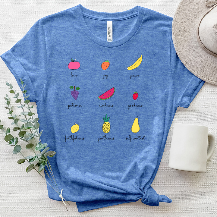 Fruits Of The Spirit Pattern Heathered Tee