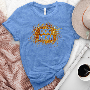 Gold Dog Mom Heathered Tee