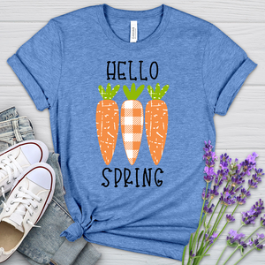 Hello Spring Carrots Heathered Tee