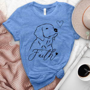 Faith Dog Sketch Heathered Tee