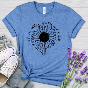 It Is Well Sunflower Heathered Tee