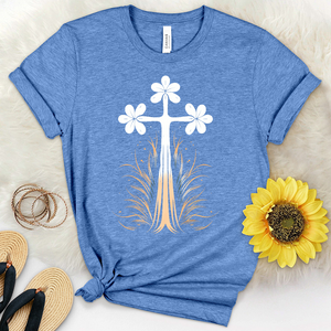 Cross Flare Heathered Tee