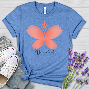 Be Kind Butterfly Heathered Tee