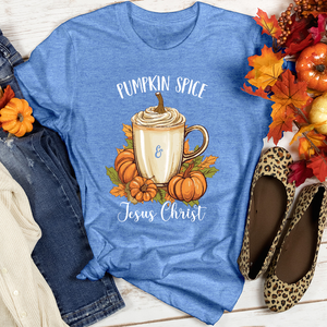 Autumn Latte Pumpkin Heathered Tee