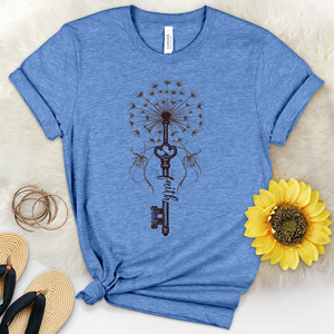 Faith Is The Key Dandelion Heathered Tee