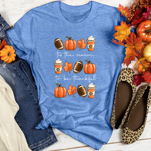 Tis Thankful Season Heathered Tee