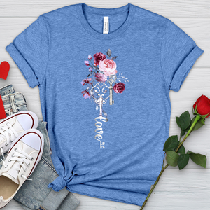 Love Is The Key Heathered Tee