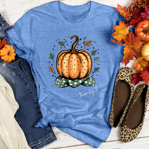 Cozy Dot Pumpkin Vibes Heathered Tee