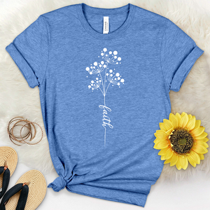 Faith Dandelion Bouquet Heathered Tee