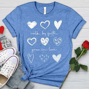 Walk By Faith Grow In Love Heathered Tee