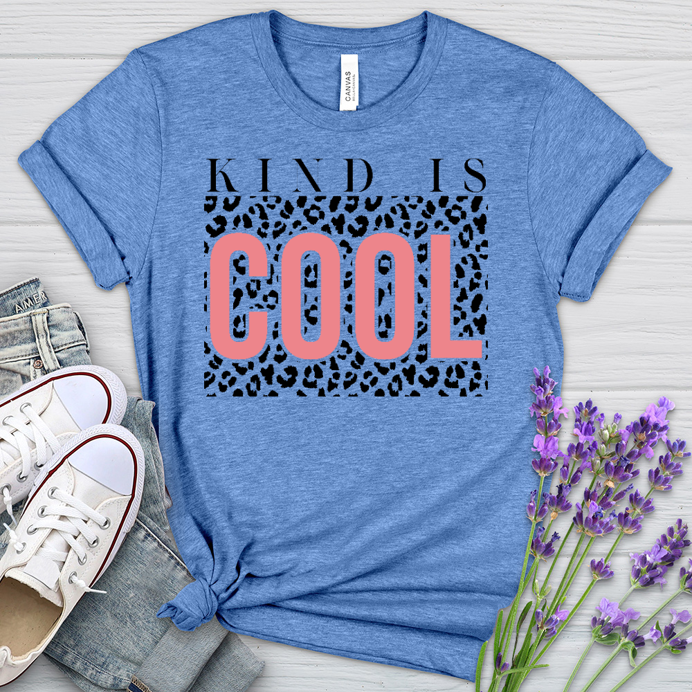 Kind Is Cool Leopard Heathered Tee