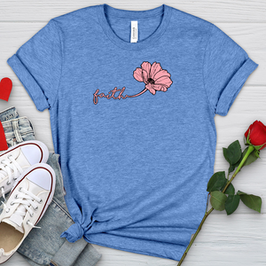 Faith Pink Rose Petal Heathered Tee