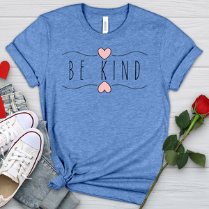 Be Kind Wavy Hearts Heathered Tee