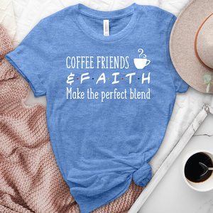 Coffee Friends & Faith Heathered Tee