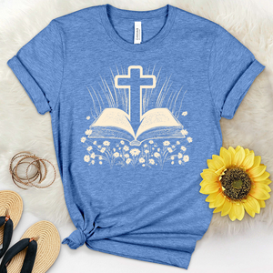 Beautiful Wisdom Cross Heathered Tee