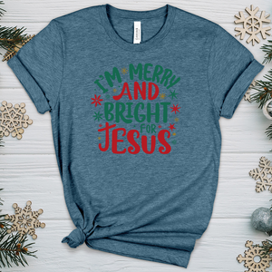 I’m Merry and Bright for Jesus 2 Heathered Tee