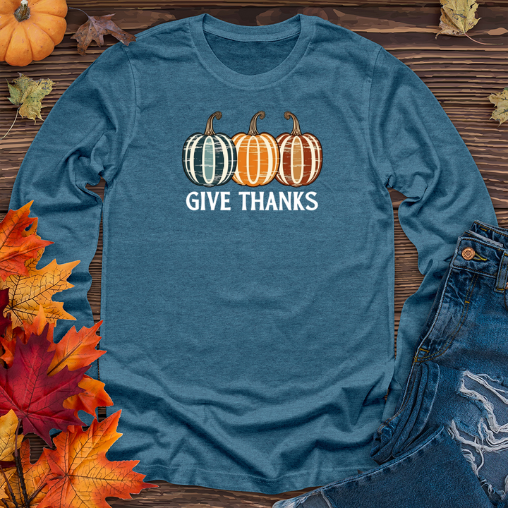 Retro Pumpkin Trio Long Sleeve Tee