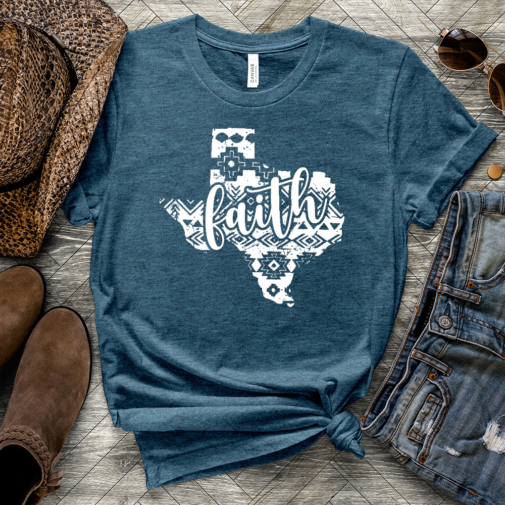 Texas Faith Mosaic Heathered Tee