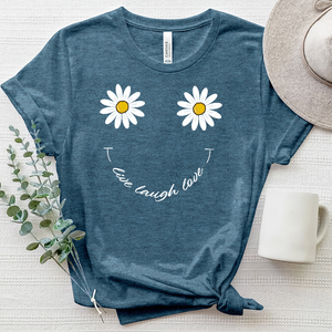 Live Laugh Love Smiley Face Heathered Tee