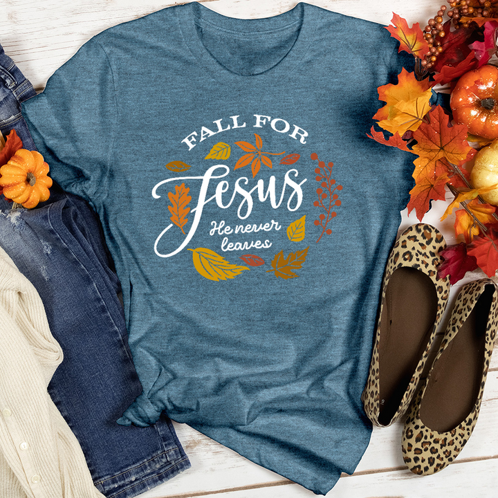 Fall For Jesus Heathered Tee