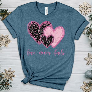 Love Never Fails V8 Heathered Tee