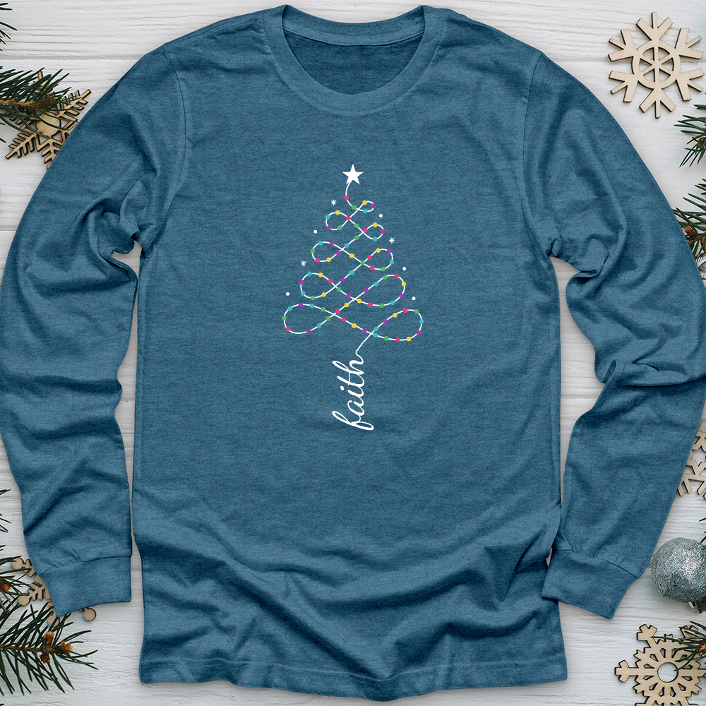 Faith Lights Tree Long Sleeve Tee
