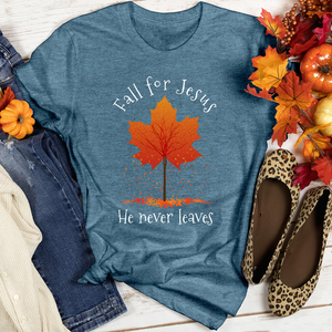 Falling Maple Leaves Heathered Tee