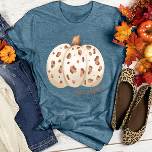 Thankful Skin Colored Pumpkin Heathered Tee